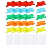 QUARKZMAN 50 pièces Étiquettes d'onglets de dossiers suspendus Multicolores | Onglets de dossiers de 2 pouces, Étiquettes de dossiers clairs pour dossiers suspendus, Inserts en plastique
