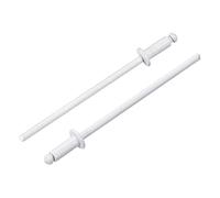 QUARKZMAN 50 Pièces Rivets Aveugles En Aluminium 2.4 x 6 mm, Prise En Aluminium Et Mandrin En Acier, Rivets Fendus Longs À Tête Bombée Pour Metal, Furniture, Automotive, White