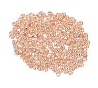 QUARKZMAN 500Pcs Perles À Serrer Rondes 1.5mm Perles Libres Rose Gold | Entretoise Métallique, Embouts De Serrage Métalliques, Petits Arrêts Perles Pour Bracelet Fabrication Artisanat DIY