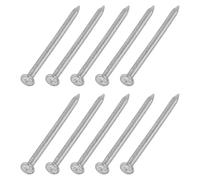 QUARKZMAN 500Pcs Petits Clous De Quincaillerie, 1.3 x 20mm Clou A Tete Ronde En Acier Au Carbone Finition Standard Du Bois A Domicile Accrochage De Photos Projets DIY, Gris Argenté