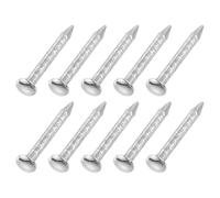 QUARKZMAN 500Pcs Petits Clous De Quincaillerie, 1 x 10mm Clou À Tête Ronde En Acier Au Carbone Clou De Finition Standard Pour Projets De Bricolage Accrochage De Photos Domestique, Argenté