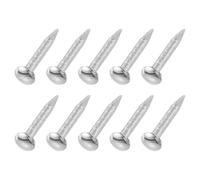QUARKZMAN 500Pcs Petits Clous De Quincaillerie, 1 x 8mm Clou À Tête Ronde En Acier Au Carbone Clou De Finition Standard Pour Travaux De Domestique Accrochage De Photos Projets DIY, Argenté