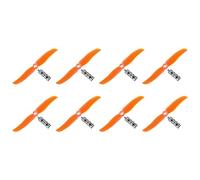 QUARKZMAN 5030 Hélices 5x3 Prop 2-Vane Aile Fixe Orange Remplacement Accessoires avec Adaptateur Anneaux pour Avion RC Avion, Paquet de 8