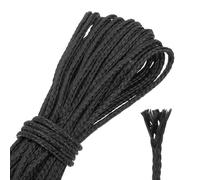 QUARKZMAN 50Ft Corde Tressée De Pêche, 1000lb 3mm Diamètre Polyvalente Corde Paracorde Ligne pour Carillon Vent Ligne Cerf-Volant pour Camping, Montgolfière, Survie Extérieure, Noir
