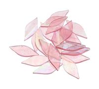 QUARKZMAN 50g de Feuilles de Mosaïque en Verre Teinté 15mm x 38mm Rose Ab en Vrac pour Projets Artisanaux DIY