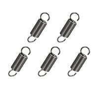 QUARKZMAN 50mm Libre Longueur Double Crochet Ressort de Traction Tension x 5 Pcs Métal Extension Hélicoïdal Ressorts pour Machines industrielles, [Noir]
