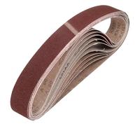 QUARKZMAN 50mm x 1220mm Bandes de Ponçage, 10 Pcs 80 Grains Bande Abrasive en Oxyde D'Aluminium pour Travail du Bois, Polissage du Métal, Affûteuse de Couteaux