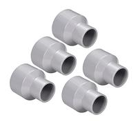 QUARKZMAN 50mm x 32mm PVC Réduction Couplage 5PCS DWV Tuyau Gris | Raccord Couplage Connecteurs pour Bâtiment Irrigation Plomberie Installation