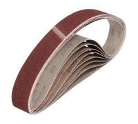 QUARKZMAN 50mm x 686mm Bandes de Ponçage, 10 Pcs 60 Grains Ceinture Abrasive en Oxyde D'Aluminium pour Travail du Bois, Polissage du Métal, Affûteur de Couteaux