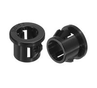QUARKZMAN 50Pcs 10,86mm Passe-Fil pour Bague de Serrage de Câble, Bouchons de Trou de Douille à Pression pour Câbles Tuyaux Ronds, Protecteur de Verrouillage pour Câbles et Fils, Noir