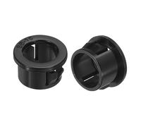 QUARKZMAN 50Pcs 15mm Passe-Fil pour Bague de Serrage de Câble, Bouchons de Trou de Douille à Pression pour Câbles Tuyaux Ronds, Protecteur de Verrouillage pour Câbles et Fils, Noir