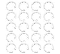 QUARKZMAN 50Pcs 18mm Anneau De Retenue Interne Circlip, 304 Acier Inoxydable Anneaux De Retenue Interne Circlips C-Clips GB893 Pour Arbres Rainurés Goujons, Ton Argenté