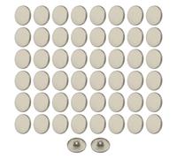 QUARKZMAN 50pcs 24L Boutons Ronds Plats En Métal 15mm Alliage Tige Bouton De Remplacement Pour Hommes Femmes Costain Manteau Laine Chemise Pantalon Couture Artisanat, Gris