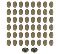 QUARKZMAN 50pcs 32L Boutons Ronds Plats Métalliques À Coudre 20mm Alliage Manchon Bouton De Remplacement Pour Hommes Femmes Costue Manteau Laine Chemise Pantalon Couture, Bronze
