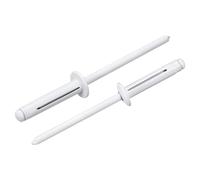 QUARKZMAN 50Pcs 5/32"x3/4" Rivets À Tête Ronde En Aluminium À Triple Griffe, Assortiment De Rivets À Triple Griffe Style Ampoule Pour DIY, Tôle, Réparationss, Meubles, Bateaux Marins (Blanc)