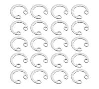 QUARKZMAN 50Pcs 8mm Anneau De Retenue Interne Circlip, 304 Acier Inoxydable Anneaux Circlip Interne C-Clips Pour Arbres Rainurés Goujons, Ton Argenté