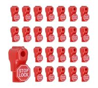 QUARKZMAN 50Pcs À Verrouillage À Goupille (6mm) PC Aimant Anti-Vol Crochet D'Affichage Verrous De Sécurité Outils D'Arrêt Rouge, Pour Retail Shop/Shopping Center/Garage Tools, Red