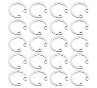 QUARKZMAN 50Pcs Anneau Circlips Interne 16mm, Anneaux Circlips Interne En Acier Inoxydable 304 Pour Arbres Rainurés Et Goujons, Ton Argenté