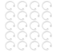 QUARKZMAN 50Pcs Anneau De Retenue Interne 19mm Circlip, 304 Acier Inoxydable Anneaux De Retenue Interne Circlips C-Clips GB893 Pour Arbres Rainurés Goujons, Ton Argenté