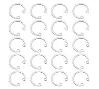 QUARKZMAN 50Pcs Anneau De Retenue Interne Circlip 21mm, 304 Acier Inoxydable Anneaux Circlip Interne C-Clips GB893 Pour Arbres Cannele Et Goujons, Ton Argenté