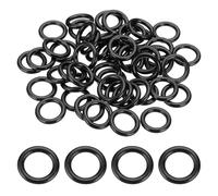 QUARKZMAN 50Pcs AS-207 O-Rings, Joints Toriques En Caoutchouc Nitrile 9/16" ID, 13/16" OD, 1/8" Epaisseur Joint RondPour Systèmes Hydrauliques Pneumatiques Réparation(90 Duro, Noir)