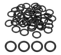 QUARKZMAN 50Pcs AS-208 O-Rings, Joint Torique En Caoutchouc Nitrile 5/8" ID, 7/8" OD, 1/8" Largeur JointRond Pour Systèmes Hydrauliques Pneumatiques Réparation(90 Dureté, Noir)
