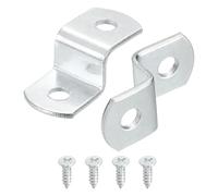 QUARKZMAN 50pcs Attache Cadre Agrafe Forme Z 9mm avec 2 Trou de Fixation | Attache Tableau Tournante Cadre Photo et Miroir, Montage de Peinture sur Toile avec Vis, Argent