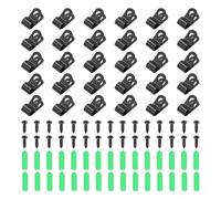 QUARKZMAN 50Pcs Attaches De Fil De Clôture 7mm(1/4"), Fixations De Clôture Agricole Type R avec Vis Et Gaines D'expansion pour Fixer Les Fils De Soudure Aux Clôtures Vinyle Bois Métal