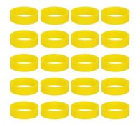 QUARKZMAN 50Pcs Bandes En Caoutchouc De Silicone Antidérapantes 1.22 Inch Plates Bandes Élastiques En Caoutchouc Pour Livres, Pièges, Art, Cordes, Jaune