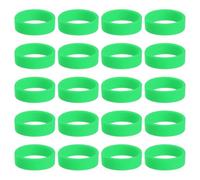 QUARKZMAN 50Pcs Bandes En Caoutchouc Silicone Anti-Dérapantes 1.22 Inch Plates Bandes Élastiques En Caoutchouc Pour Livres, Pièges, Art, Cordes, Vert
