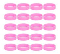 QUARKZMAN 50Pcs Bandes En Caoutchouc Silicone Anti-dérapantes 1.22 Inch Plates Élastiques Bandes En Caoutchouc Pour Livres, Pièges, Art, Cordes, Rose
