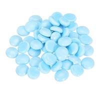 QUARKZMAN 50Pcs Billes de Verre Bleus pour Aquarium Décoration de Table | Plates Décoratives, 17-19mm, Roche Remplissage de Vase Perles Cailloux