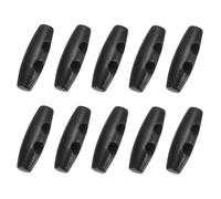 QUARKZMAN 50pcs Bois Bascule Boutons 30mm 2 Trous Olive Forme Couture Corne Bascule Boutons pour DIY Manteau Vêtements Accessoires, Noir