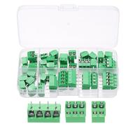 QUARKZMAN 50PCS Bornes A Vis A Monter Sur PCB 2-Pin & 3-Pin & 4-Pin Pas De 5mm/0.2Pouce Connecteurs Pour Cartes Electroniques Pour Appareils Electromenagers Vert