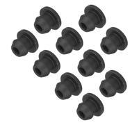 QUARKZMAN 50pcs Bouchons de Trou en Silicone, 5.5 mm Diamètre de Montage Bouchon d'étanchéité Rond Souple et Flexible de Verrouillage, pour Trous, Bouteilles, Tuyaux, Appareils, Noir