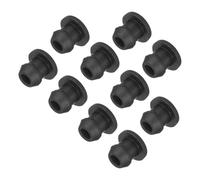 QUARKZMAN 50pcs Bouchons de Trou en Silicone, 6 mm Diamètre de Montage Bouchon d'étanchéité Rond Souple et Flexible de Verrouillage, pour Trous, Bouteilles, Tuyaux, Appareils, Noir