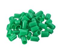 QUARKZMAN 50pcs Bouchons En Caoutchouc 14.5mm ID Capuchon En Vinyl Couvre Protecteurs De Vis Vert Foncé