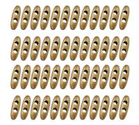 QUARKZMAN 50Pcs Boutons à Bascule en Bois, 30mm/1.2" Trous Doubles Forme Olive Boutons de Couture pour DIY Manteau Pull Accessoires Vêtements, Couleur Café Clair