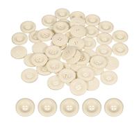 QUARKZMAN 50Pcs Boutons À Coudre 30mm (1-3/16 Pouce) 4 Trous Résine Épais Ronds Boutons De Remplacement Pour Vêtements DIY Artisanat Décoration, Beige