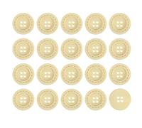 QUARKZMAN 50Pcs Boutons en Bois, 28mm, 4 Trous, Bouton Rond en Bois, Bouton de Couture en Bois, Motif à Lignes Pointillées pour Couture, Loisirs Créatifs, Vêtements, Bois Naturel