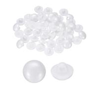 QUARKZMAN 50pcs Boutons En Plastique 0.47" (12mm) Bouton De Couture Blanc | Type Cèpe Dôme Rond, Accessoires De Couture Avec Tige Pour Veste Manteau Chemise Robes De Mariage