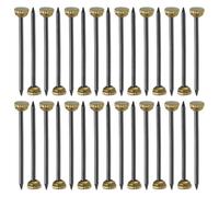 QUARKZMAN 50Pcs Clous Pour Accrocher Des Tableaux, 1.3 x 25mm Crochets Décoratifs En Fer Réutilisables Pour Accrocher Des Tableaux Miroirs Paniers, Or & Noir