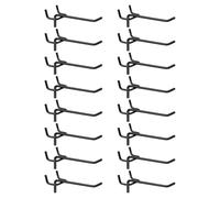 QUARKZMAN 50pcs Crochets Pour Tableau Perfore 4" En Acier Inoxydable Crochet D'Affichage Pour Tableau Perfore Porte-Crochets Montage Mur Pour Workbench Garage Cuisine Magasin, Noir