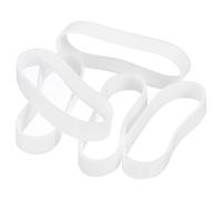 QUARKZMAN 50Pcs Elastique Caoutchouc 25x5mm Anneaux en Caoutchouc, Attaches de Câble, Bandes Élastiques Solides, Antidérapantes pour Enrouler les Cordons, les Sacs, Blanc