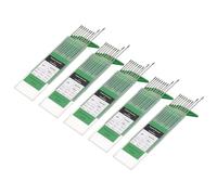 QUARKZMAN 50pcs Électrodes De Soudage TIG Tungstène 3/32" x 7" Tungstène Naturel Pour Soudage Acier Inoxydable, Soudage Alliage Aluminium Magnésium, Green WP