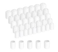 QUARKZMAN 50Pcs Embout Caoutchouc 8mm 9mm 10mm 11mm 12mm Cache Vis Blanc de Protection Rond Protecteurs de Filetage