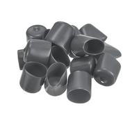 QUARKZMAN 50pcs Embout en caoutchouc de 25mm (1") de diamètre intérieur pour tubes ronds en vinyle PVC, couvercle de boulon, protecteurs de filetage de vis en gris foncé