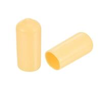 QUARKZMAN 50pcs Embouts en Caoutchouc, 10 mm ID Vis Filetage Protecteur en PVC Embouts de Protection Flexible pour Tube Métallique, Câbles, Fils, Tige, Écrou et Cache Boulon, Beige