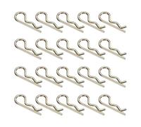 QUARKZMAN 50Pcs Goupille R, 3x45mm En Acier À Ressort Zingué, Clips De Rétention R, Goupilles Fendues, Kit D'Assortiment De Goupilles Pour Remorques, Tracteurs, Tondeuses, Camions, Doré