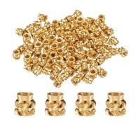 QUARKZMAN 50pcs M2.5 Inserts Filetés Écrous Moletés en Laiton Thermodurci M2.5x4mm, OD 4mm, Écrous en Laiton à Impression 3D Inserts Filetés Femelles Écrous